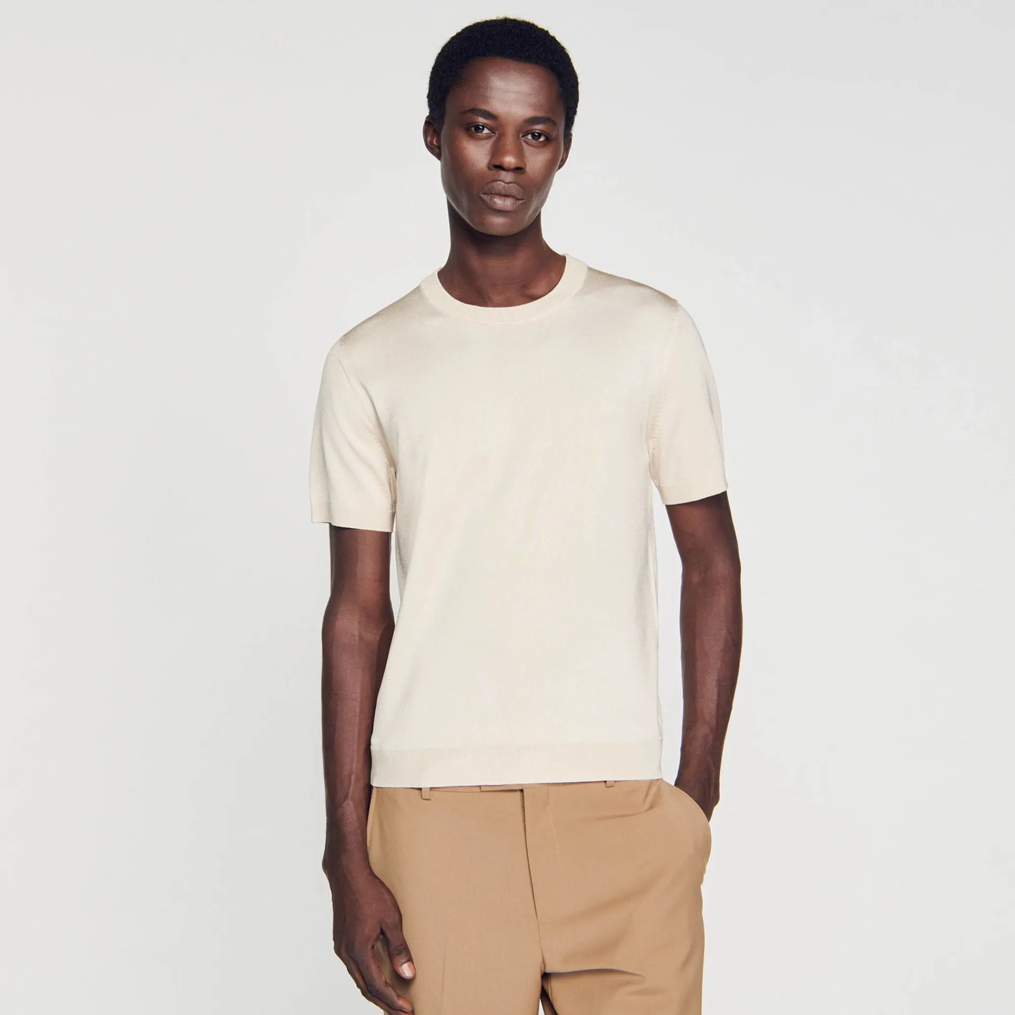 Homem Sandro Paris Camiseta De Malha