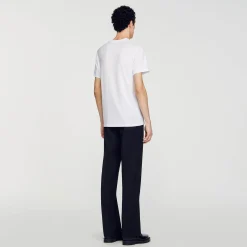 Homem Sandro Paris Camiseta De Manga Curta