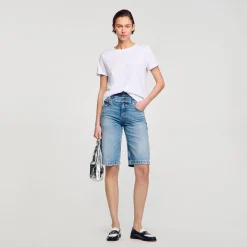 Mulheres Sandro Paris Camiseta Duplo S