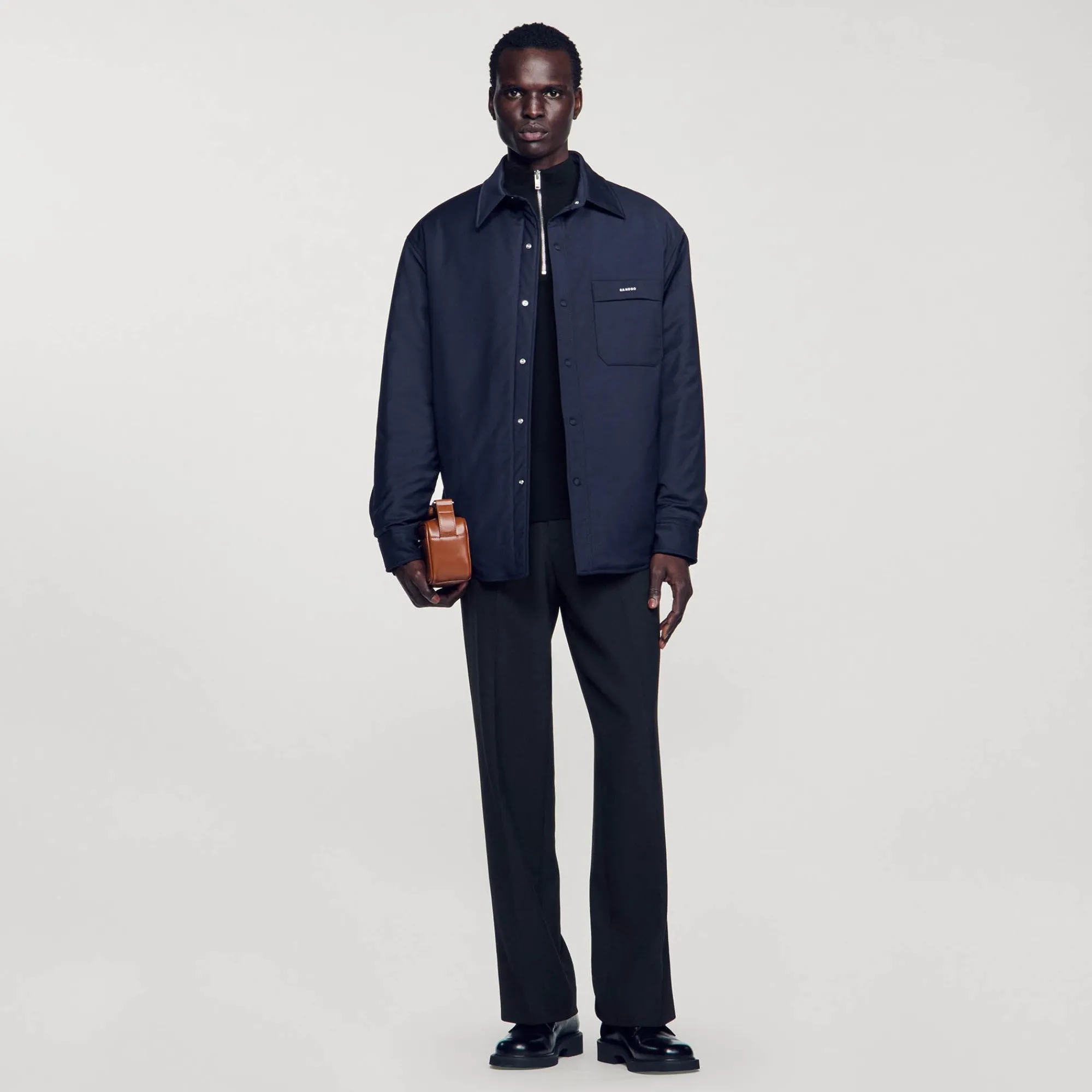 Homem Sandro Paris Camiseta Oversized Acolchoada