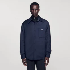 Homem Sandro Paris Camiseta Oversized Acolchoada