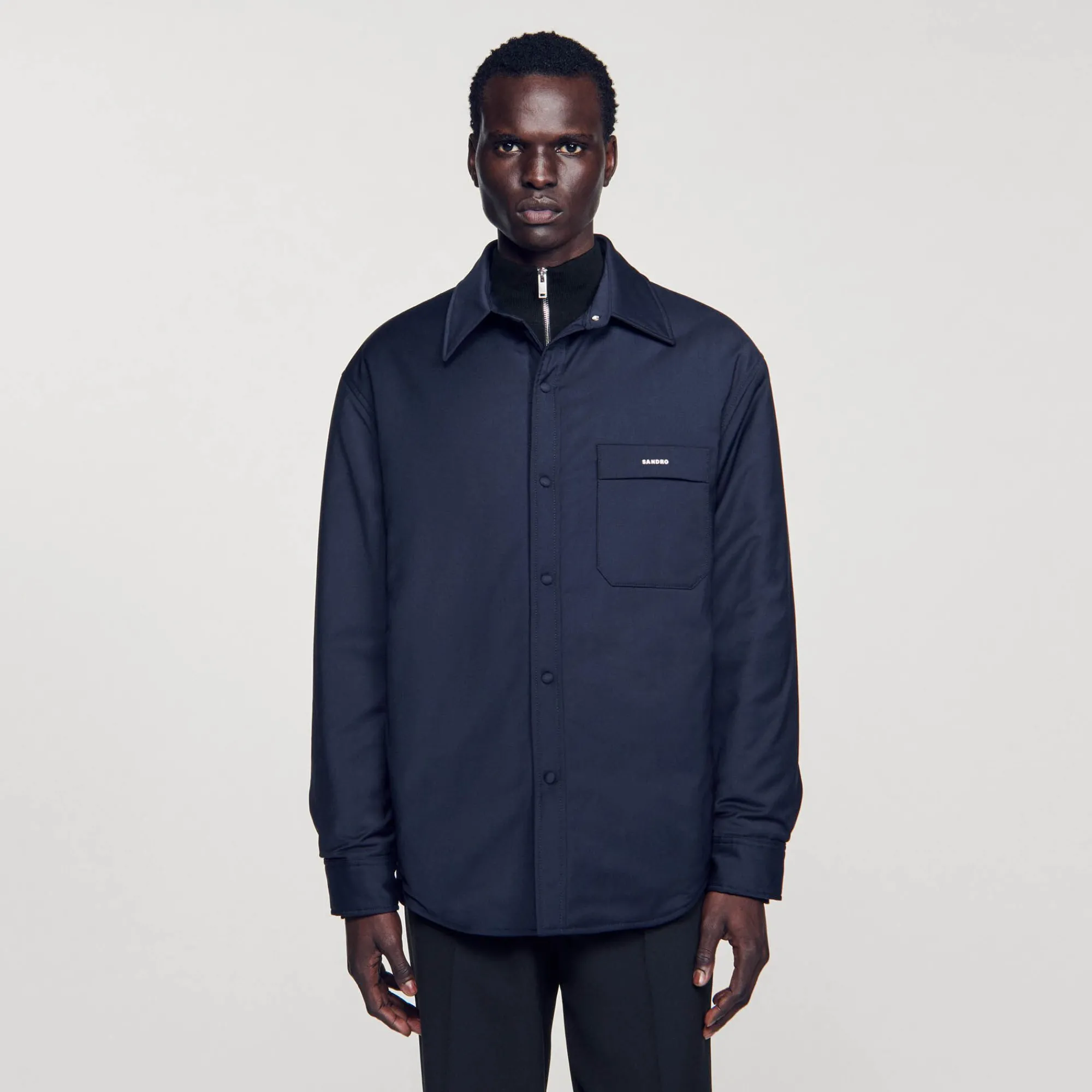 Homem Sandro Paris Camiseta Oversized Acolchoada