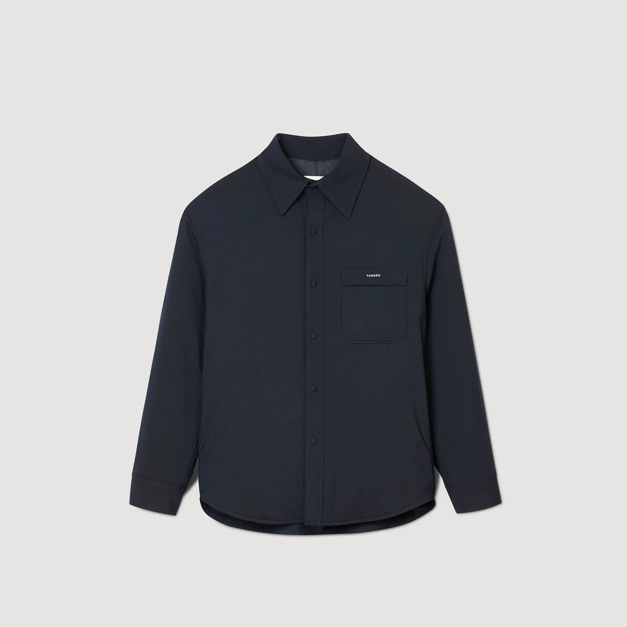 Homem Sandro Paris Camiseta Oversized Acolchoada