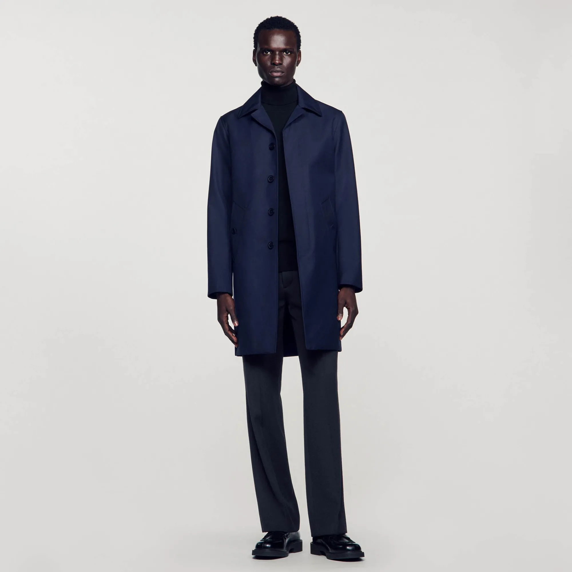 Homem Sandro Paris Capa De Chuva Em Tecido Tecnico