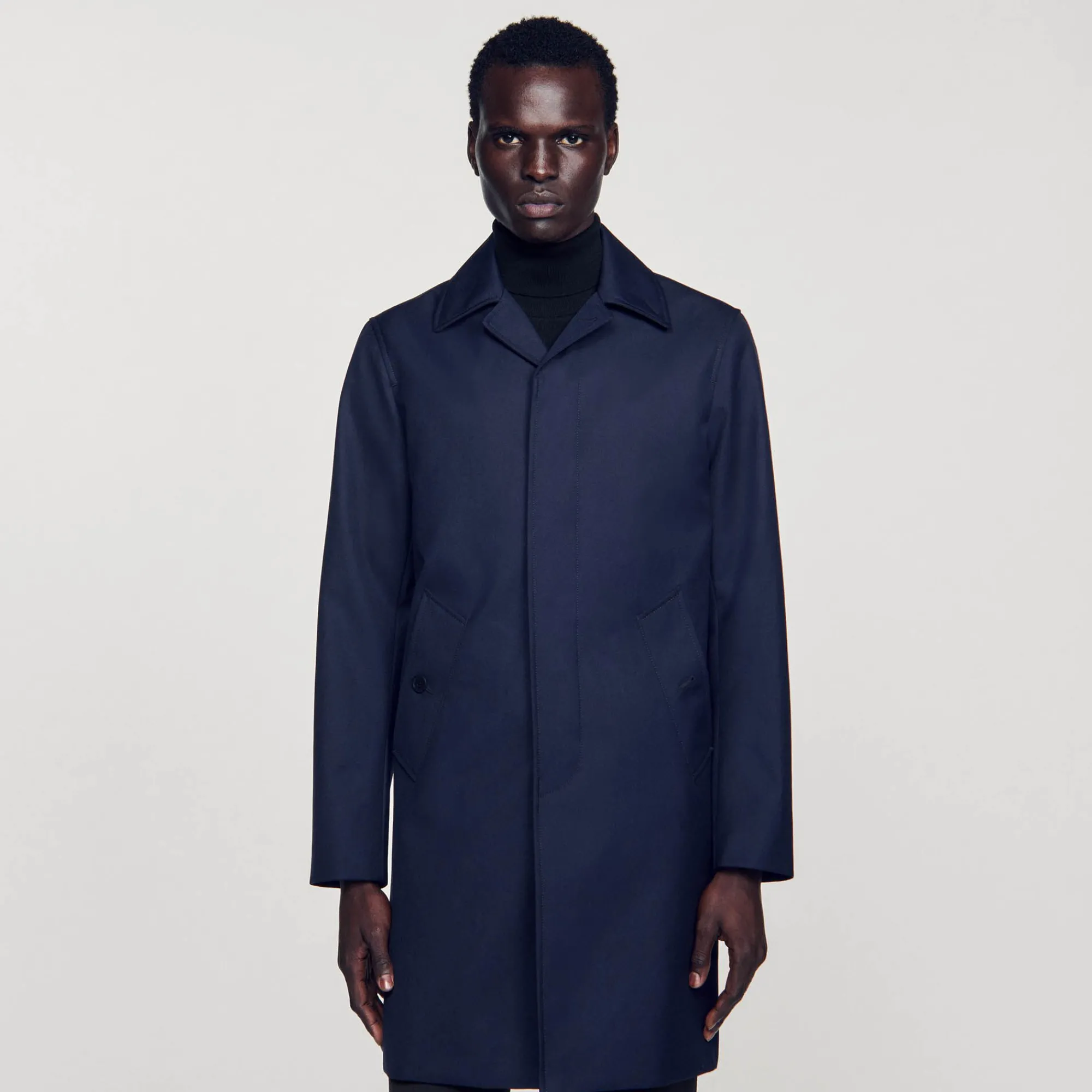 Homem Sandro Paris Capa De Chuva Em Tecido Tecnico