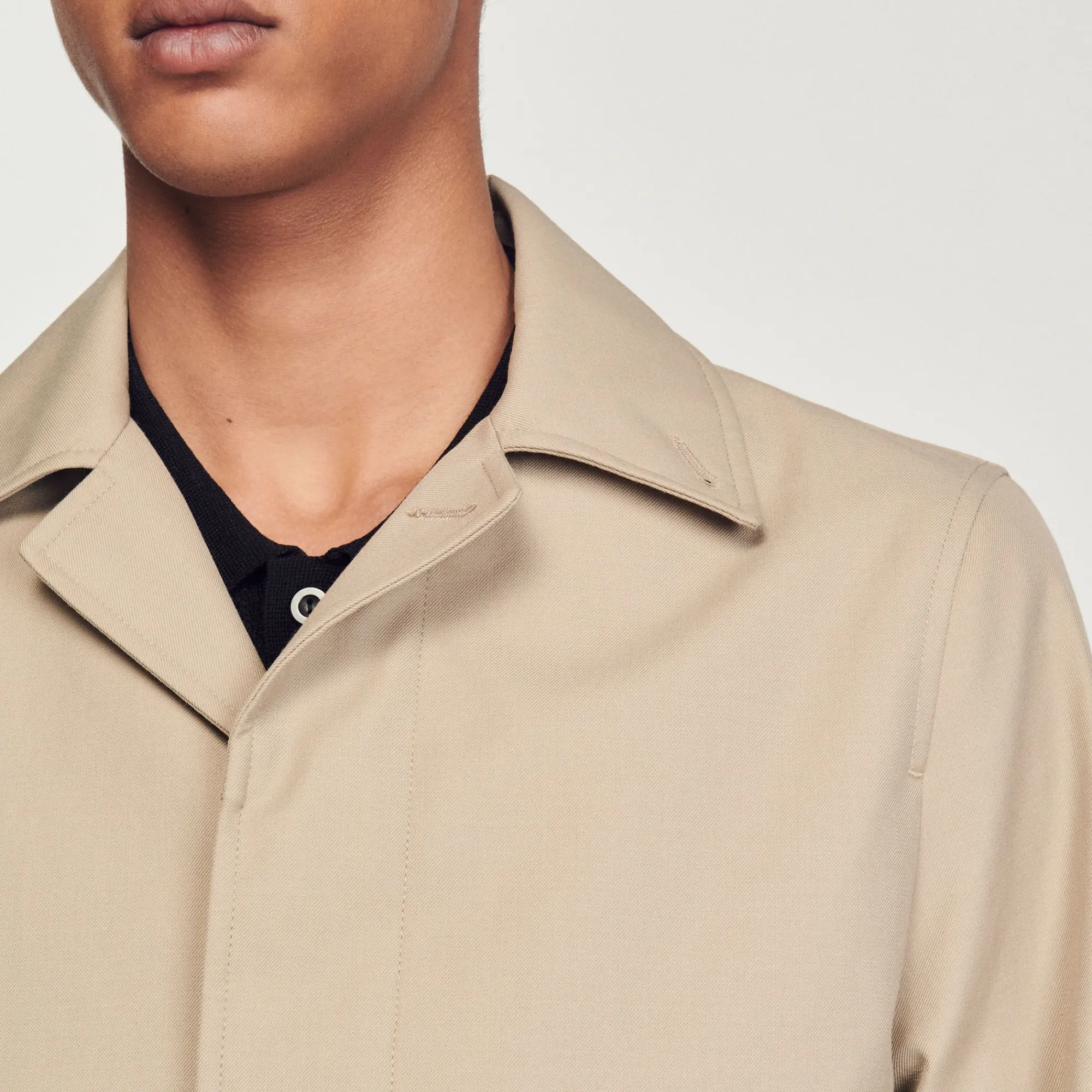 Homem Sandro Paris Capa De Chuva Reta