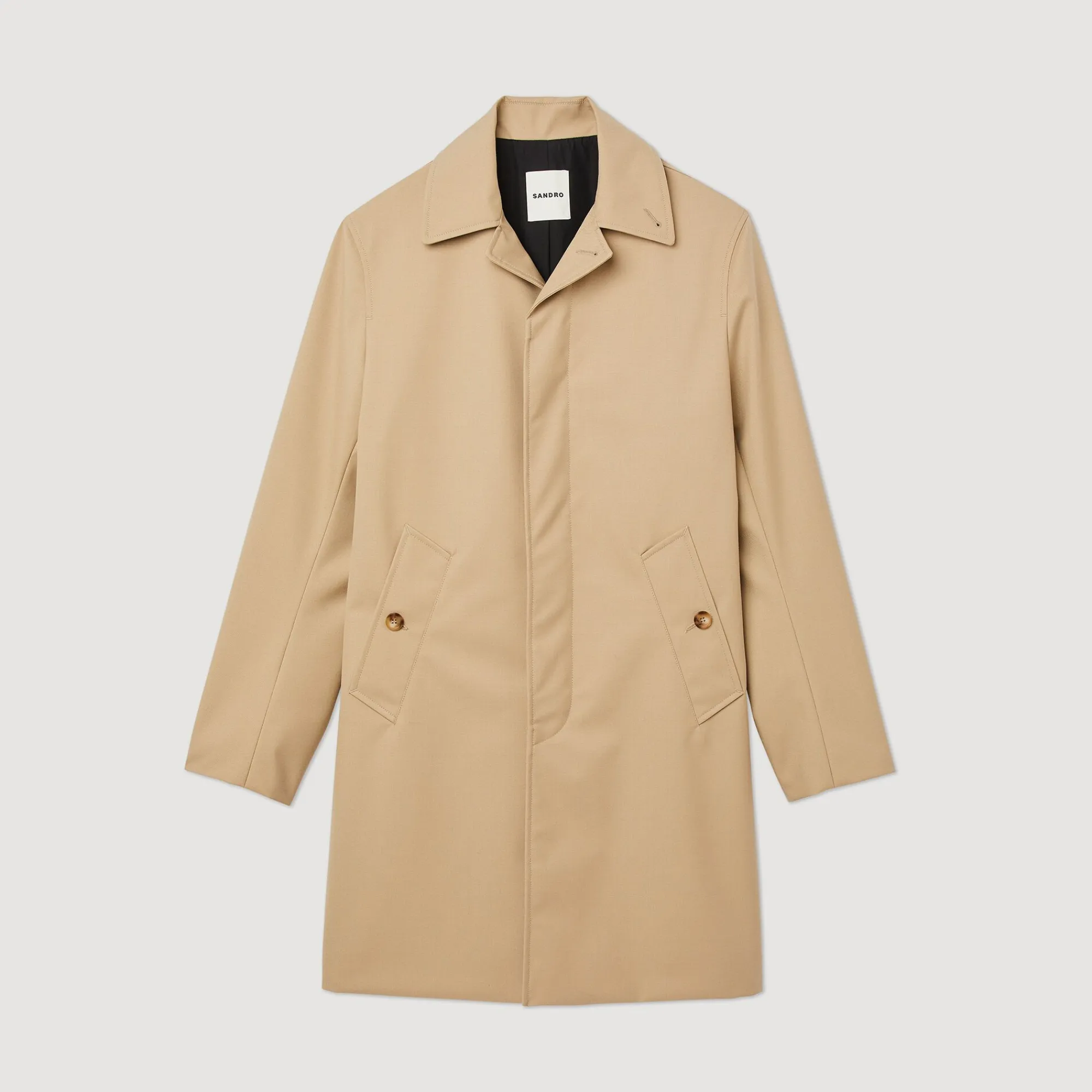 Homem Sandro Paris Capa De Chuva Reta