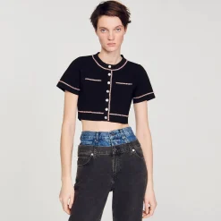 Mulheres Sandro Paris Cardiga Curto