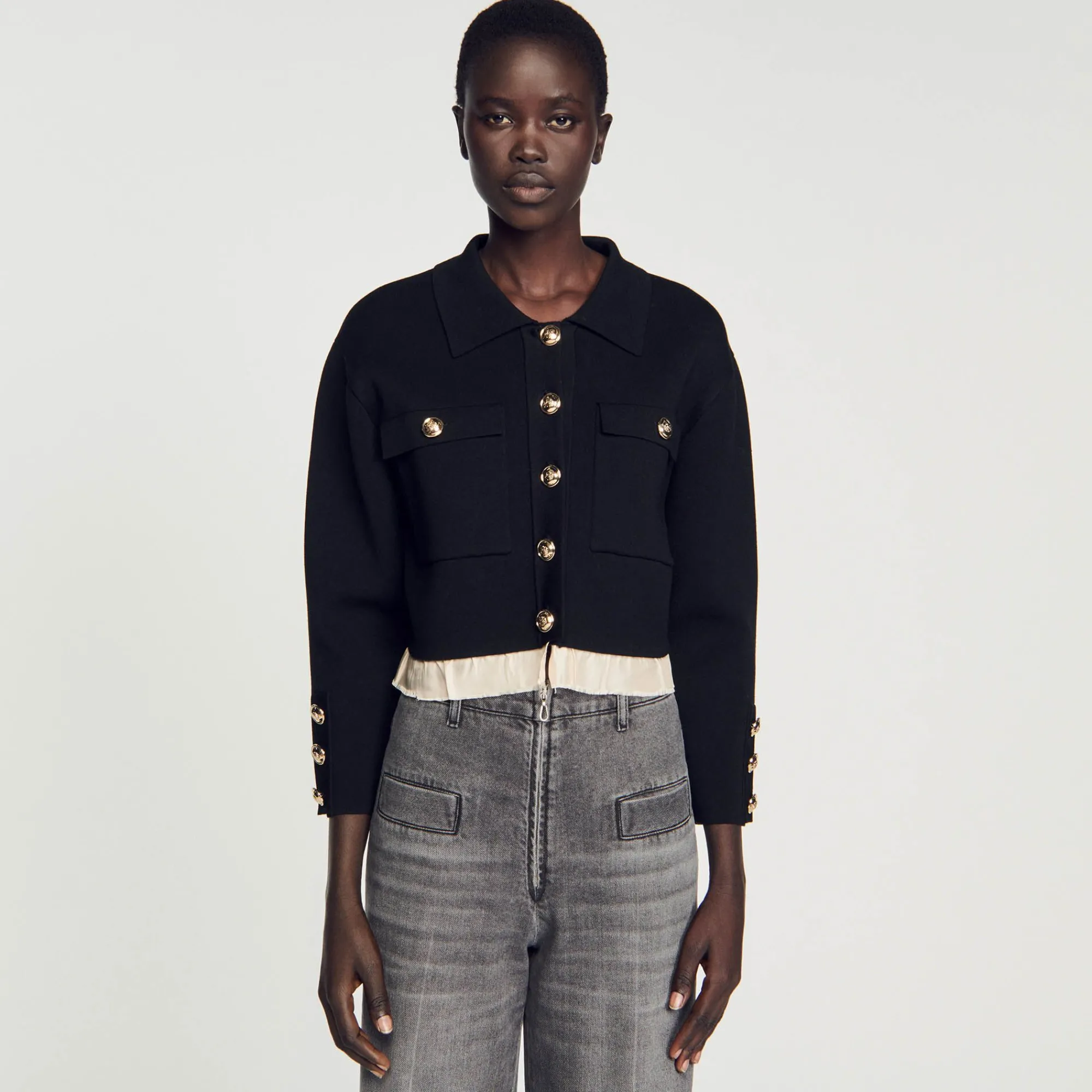 Mulheres Sandro Paris Cardiga De Camisa