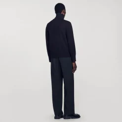 Homem Sandro Paris Cardiga De La Com Ziper