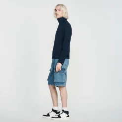 Homem Sandro Paris Cardiga De La Com Ziper