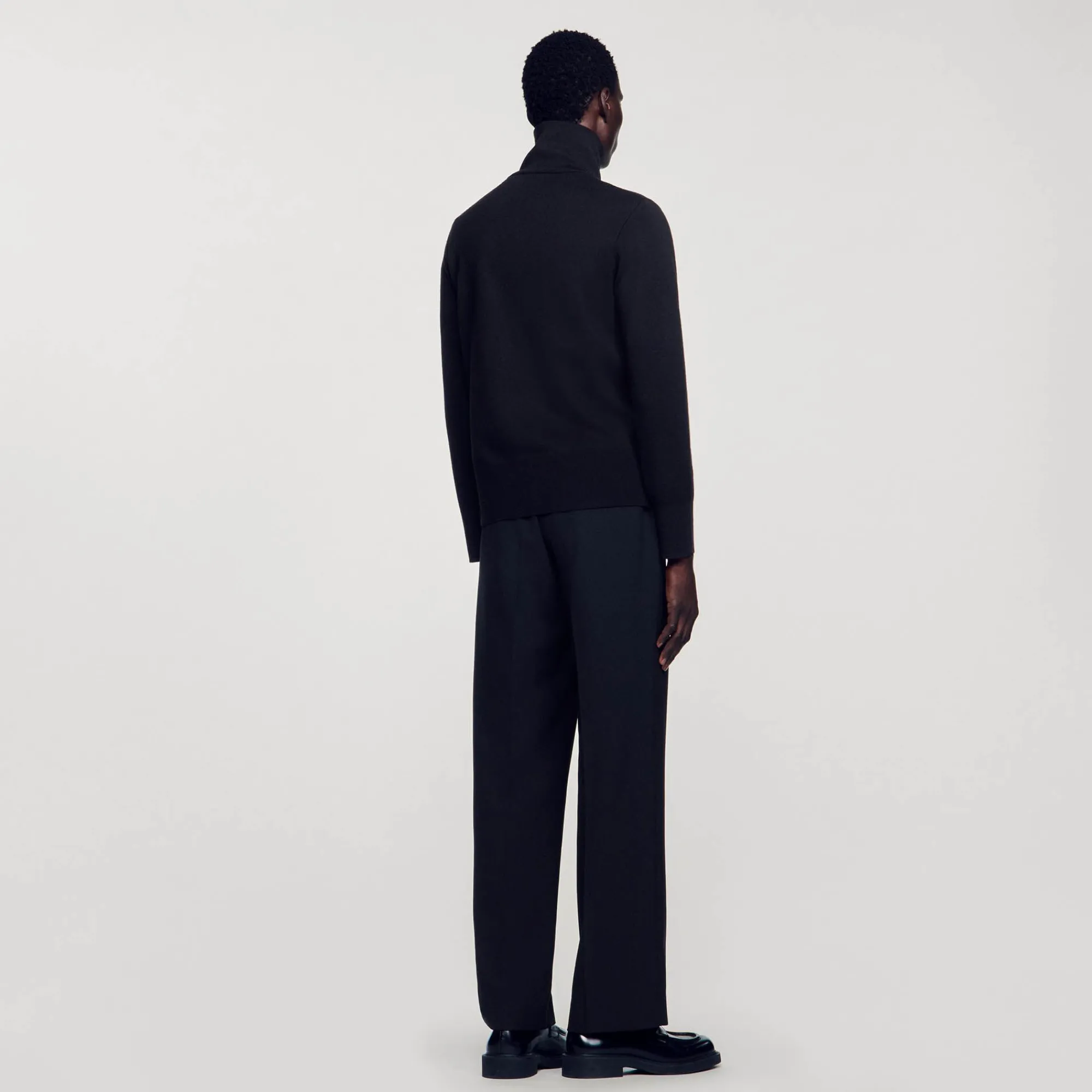 Homem Sandro Paris Cardiga De La Com Ziper