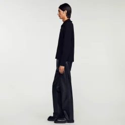 Homem Sandro Paris Cardiga De La Com Ziper