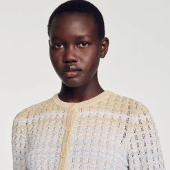 Mulheres Sandro Paris Cardiga De Malha Degrade