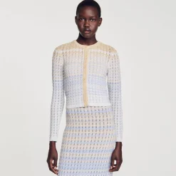 Mulheres Sandro Paris Cardiga De Malha Degrade