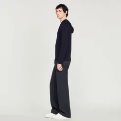 Homem Sandro Paris Cardigan Com Capuz E Ziper