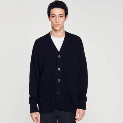 Homem Sandro Paris Cardigan De Iaque