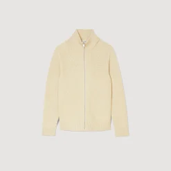 Homem Sandro Paris Cardigan De Malha Com Ziper