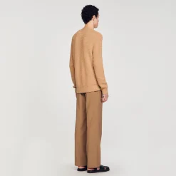 Homem Sandro Paris Cardigan De Malha Perfurada