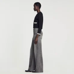 Mulheres Sandro Paris Cardigan Embelezado Com Pedra