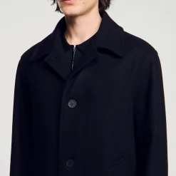 Homem Sandro Paris Casaco De Pano De La