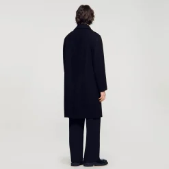 Homem Sandro Paris Casaco De Pano De La