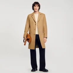 Homem Sandro Paris Casaco De Pano De La