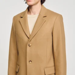 Homem Sandro Paris Casaco De Pano De La