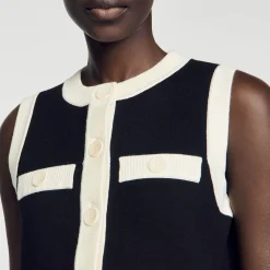 Mulheres Sandro Paris Colete Cardiga