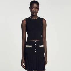 Mulheres Sandro Paris Colete Curto