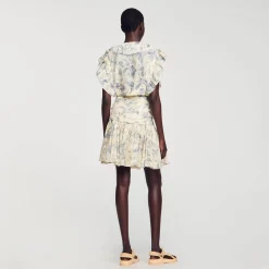 Mulheres Sandro Paris Cubra Com Flores E Babados