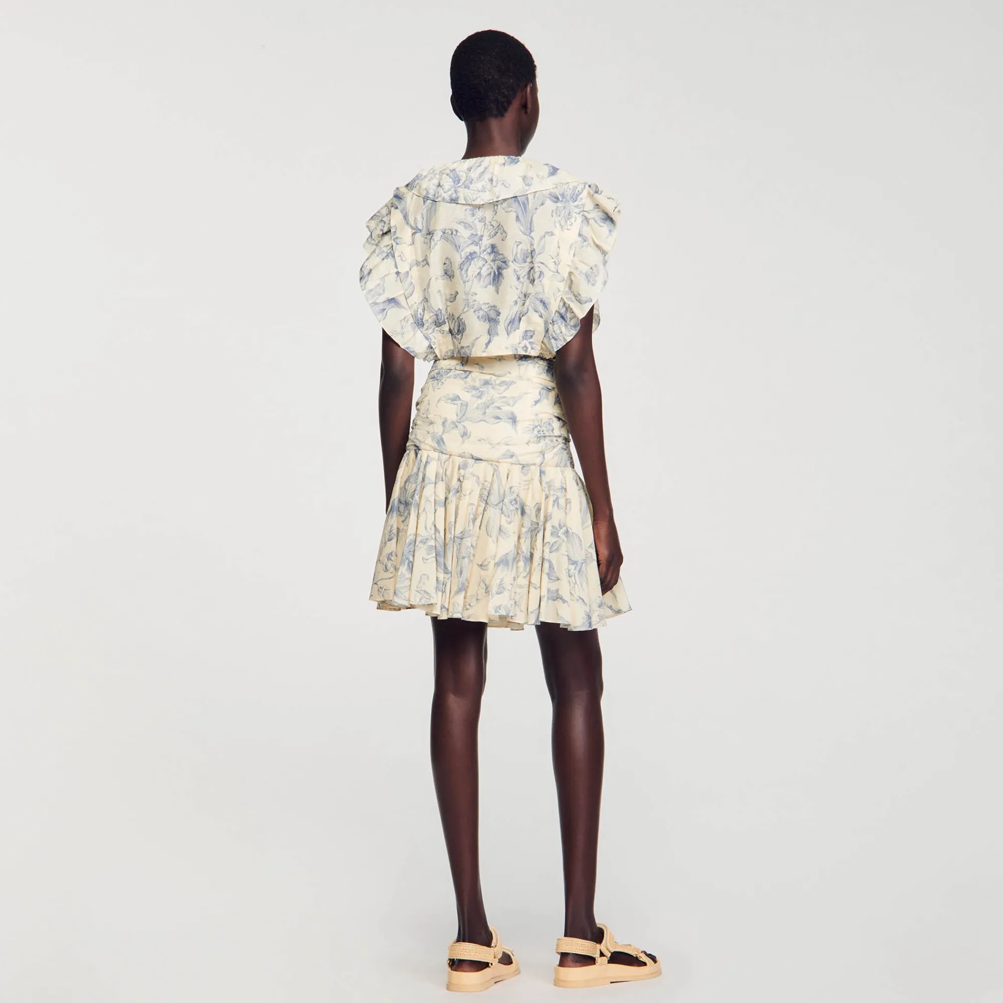 Mulheres Sandro Paris Cubra Com Flores E Babados