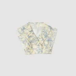 Mulheres Sandro Paris Cubra Com Flores E Babados