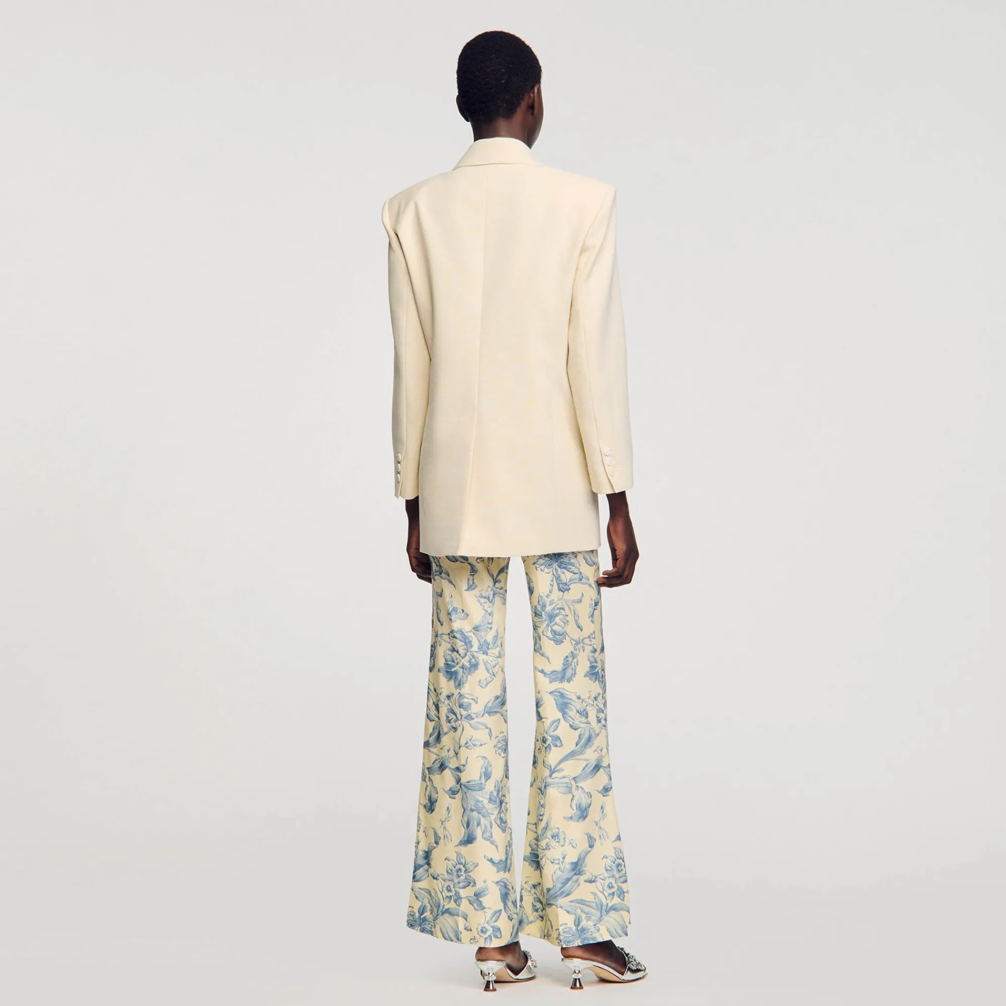 Mulheres Sandro Paris Jaqueta De Alfaiataria Trespassada