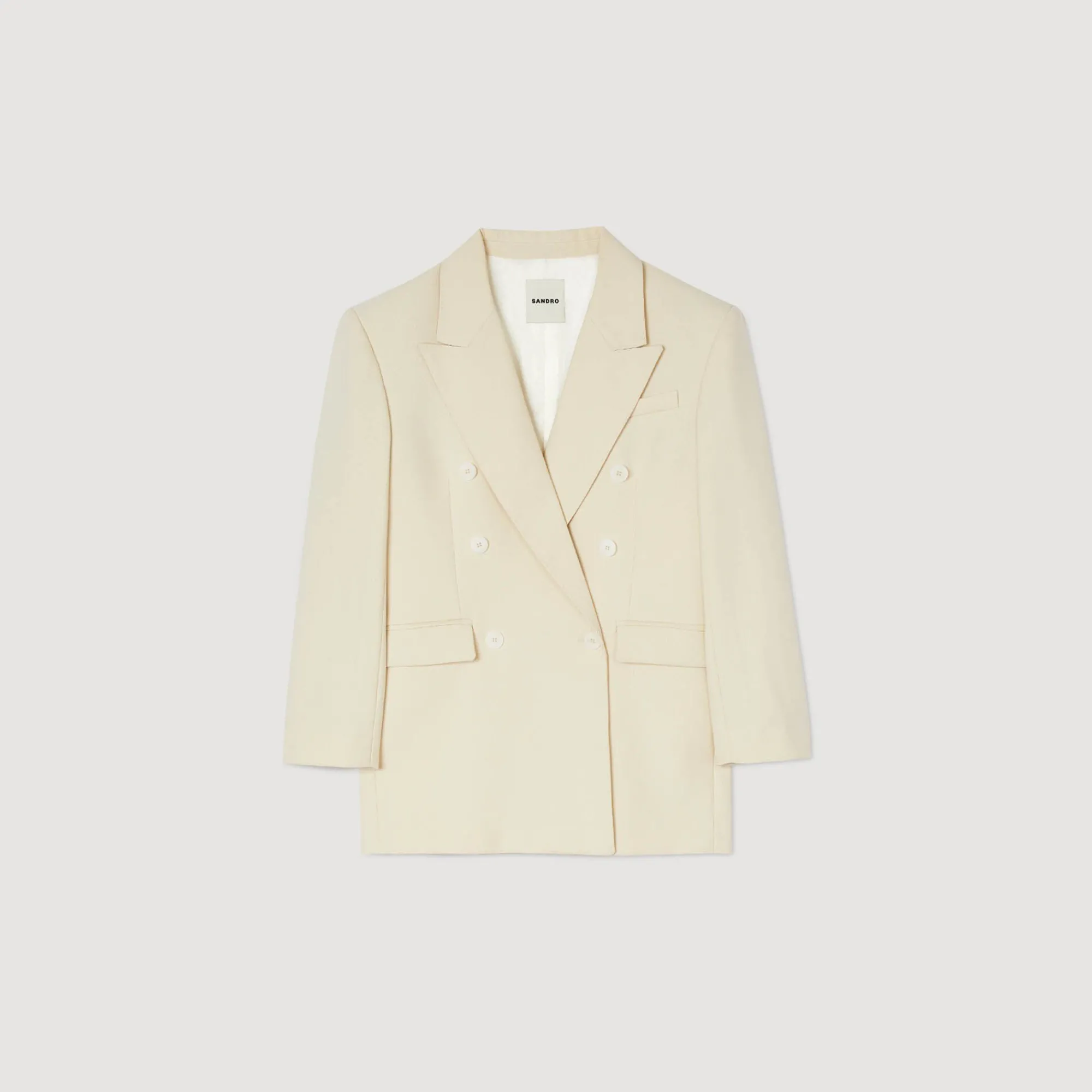 Mulheres Sandro Paris Jaqueta De Alfaiataria Trespassada