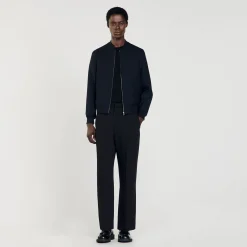 Homem Sandro Paris Jaqueta De Beisebol Com Ziper