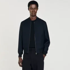 Homem Sandro Paris Jaqueta De Beisebol Com Ziper