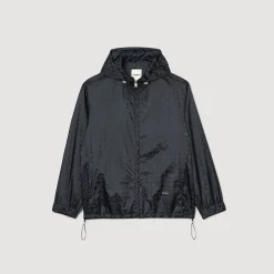 Homem Sandro Paris Jaqueta De Nylon Com Cruz Quadrada