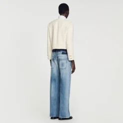 Mulheres Sandro Paris Jaqueta De Sarja