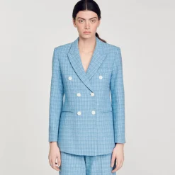 Mulheres Sandro Paris Jaqueta De Tweed Sob Medida