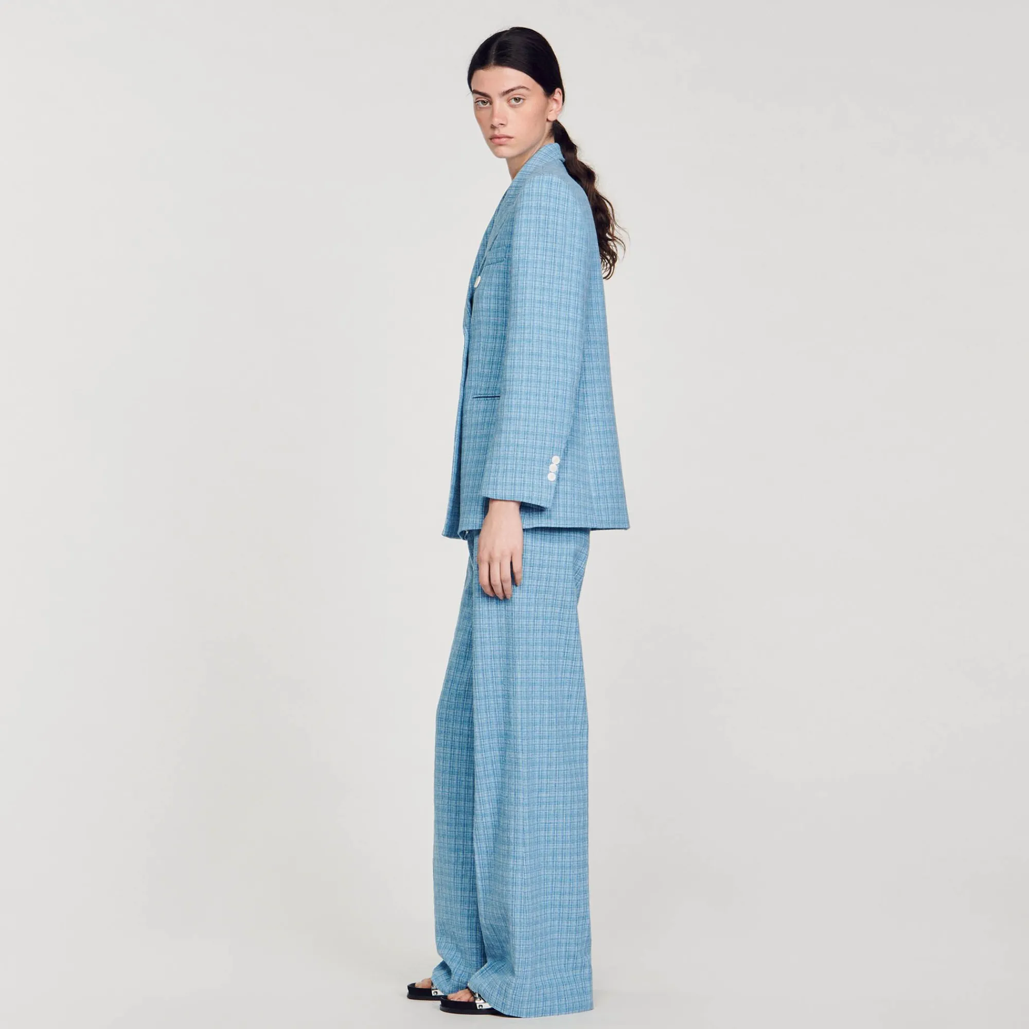 Mulheres Sandro Paris Jaqueta De Tweed Sob Medida