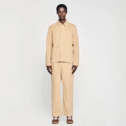 Homem Sandro Paris Jaqueta Jeans De Trabalhador