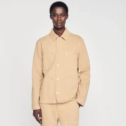 Homem Sandro Paris Jaqueta Jeans De Trabalhador