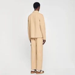 Homem Sandro Paris Jaqueta Jeans De Trabalhador