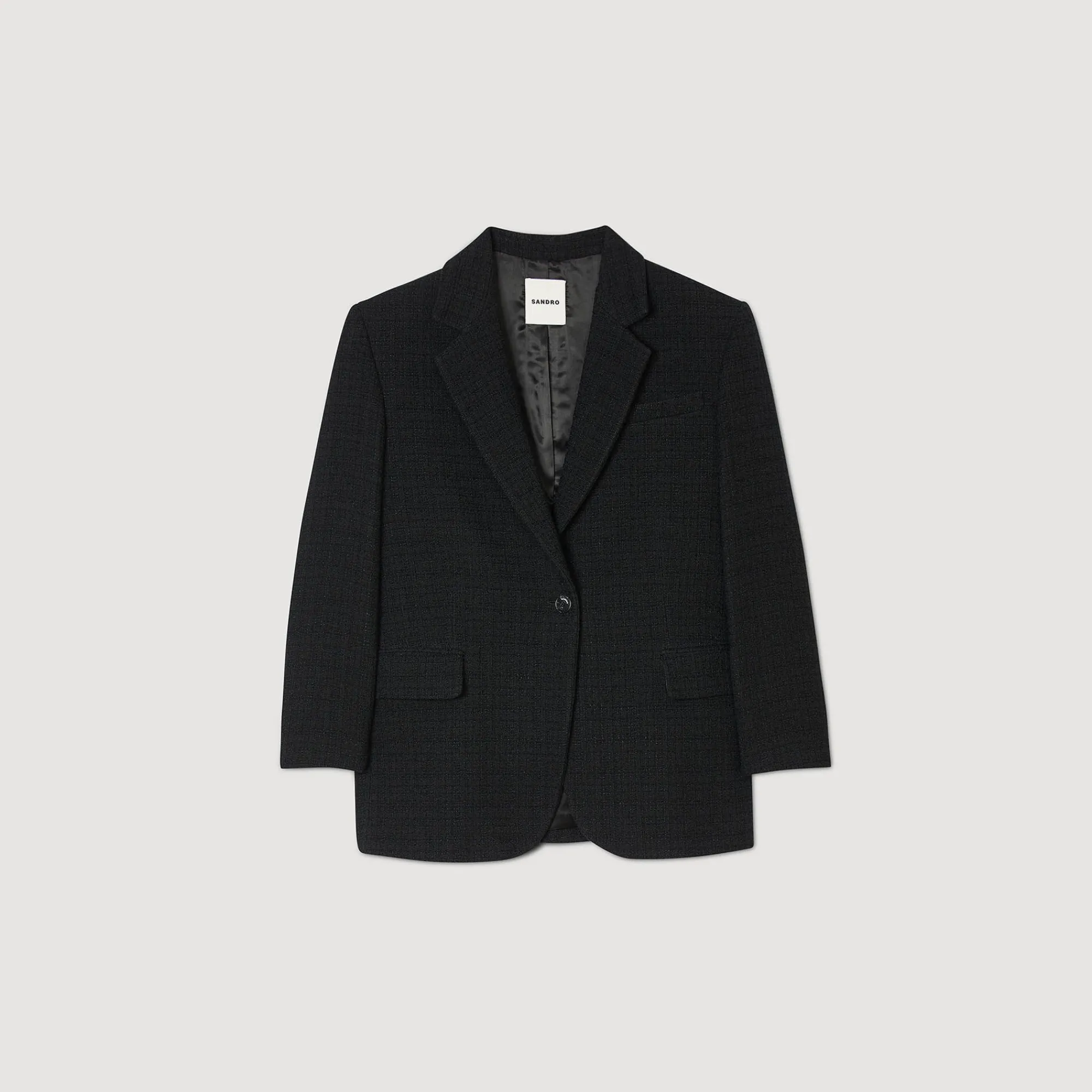 Mulheres Sandro Paris Jaqueta Sob Medida Em Sarja