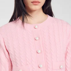 Mulheres Sandro Paris Jaqueta Tricotada