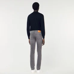 Homem Sandro Paris Jeans Cinza Desbotado