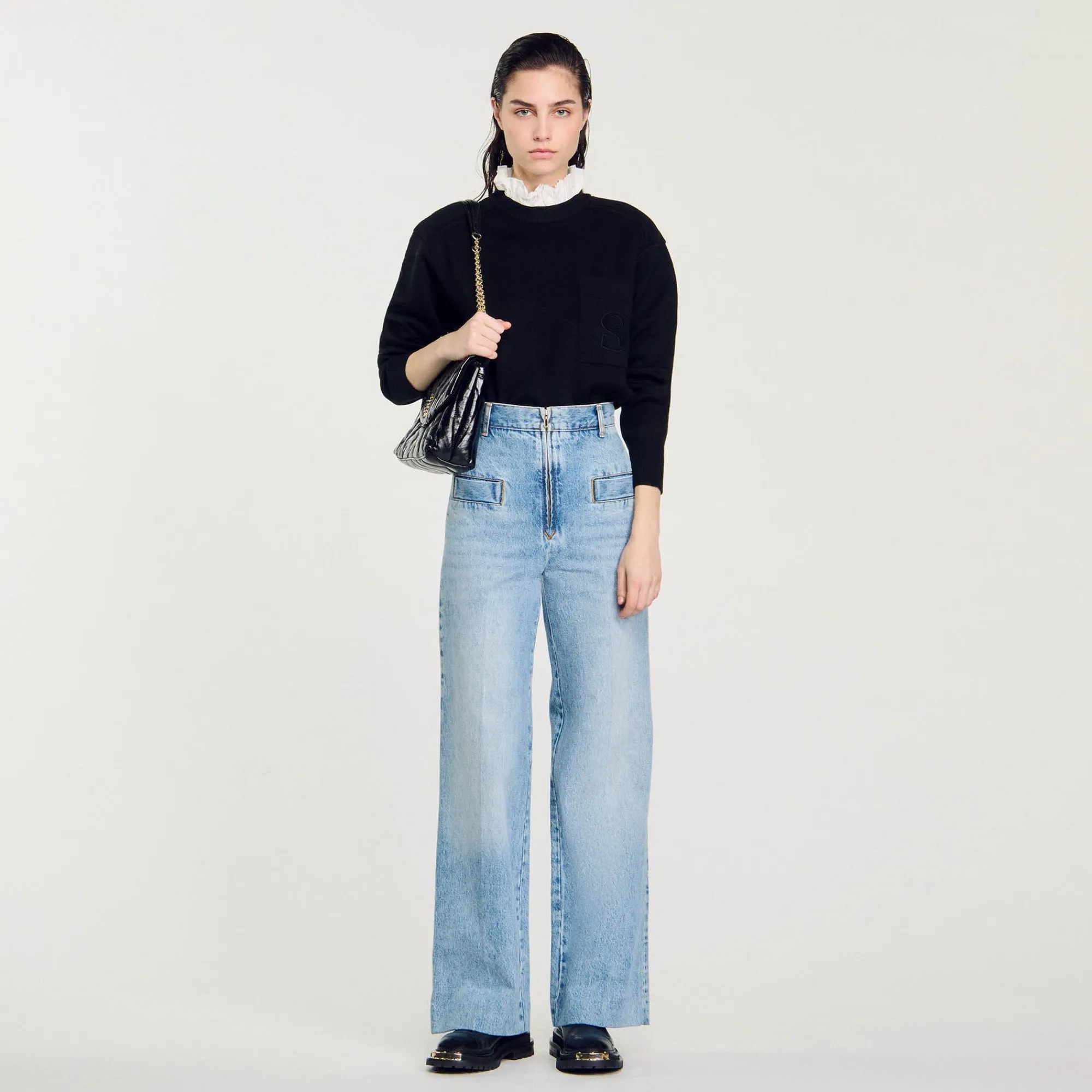 Mulheres Sandro Paris Jeans Largos