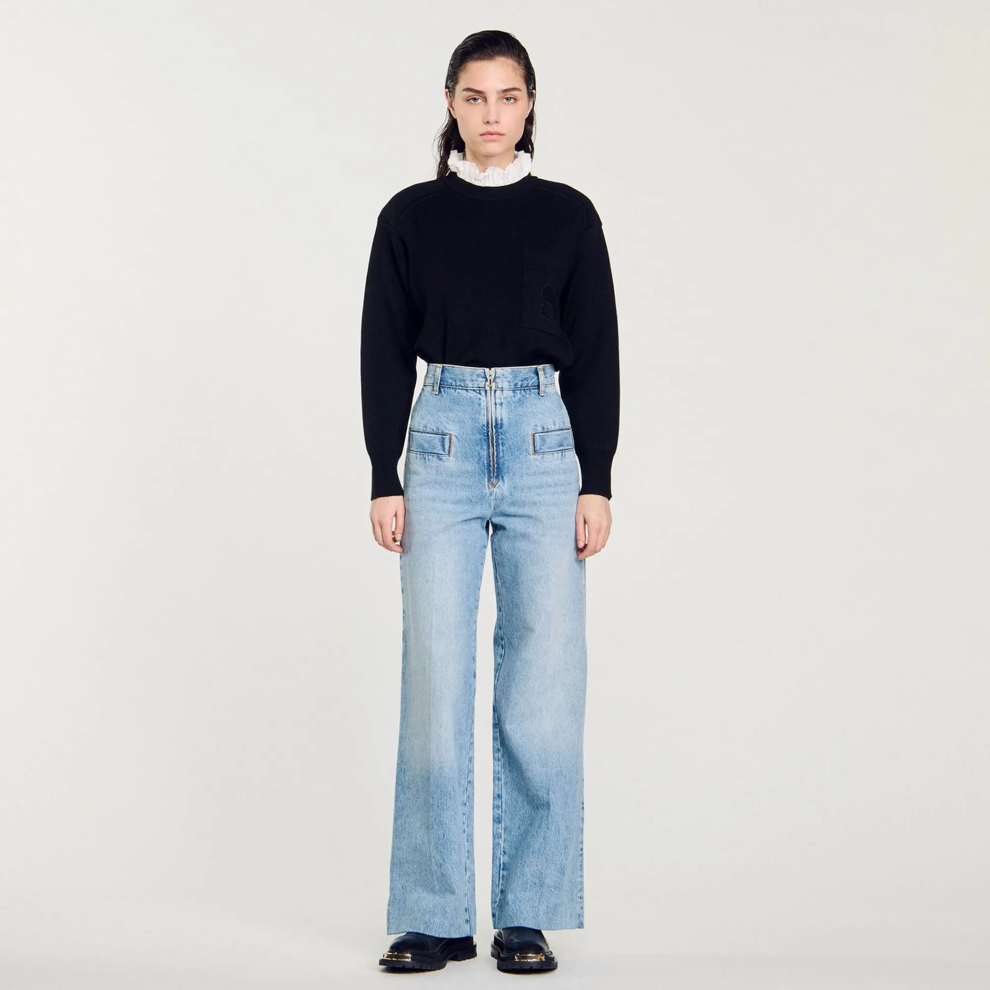 Mulheres Sandro Paris Jeans Largos