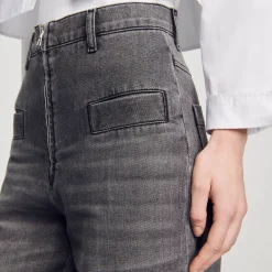 Mulheres Sandro Paris Jeans Queimados Desbotados